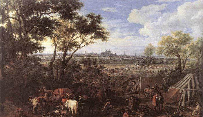 MEULEN, Adam Frans van der The Army of Louis XIV in front of Tournai in 1667 Norge oil painting art